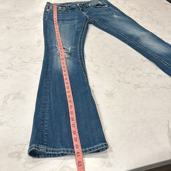 Miss Me Signature Boot Embellished Jeans Distressed Size 28 Women’s - Picture 13 of 16